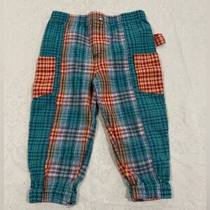 Vintage Snoopy Colorful Plaid Pants